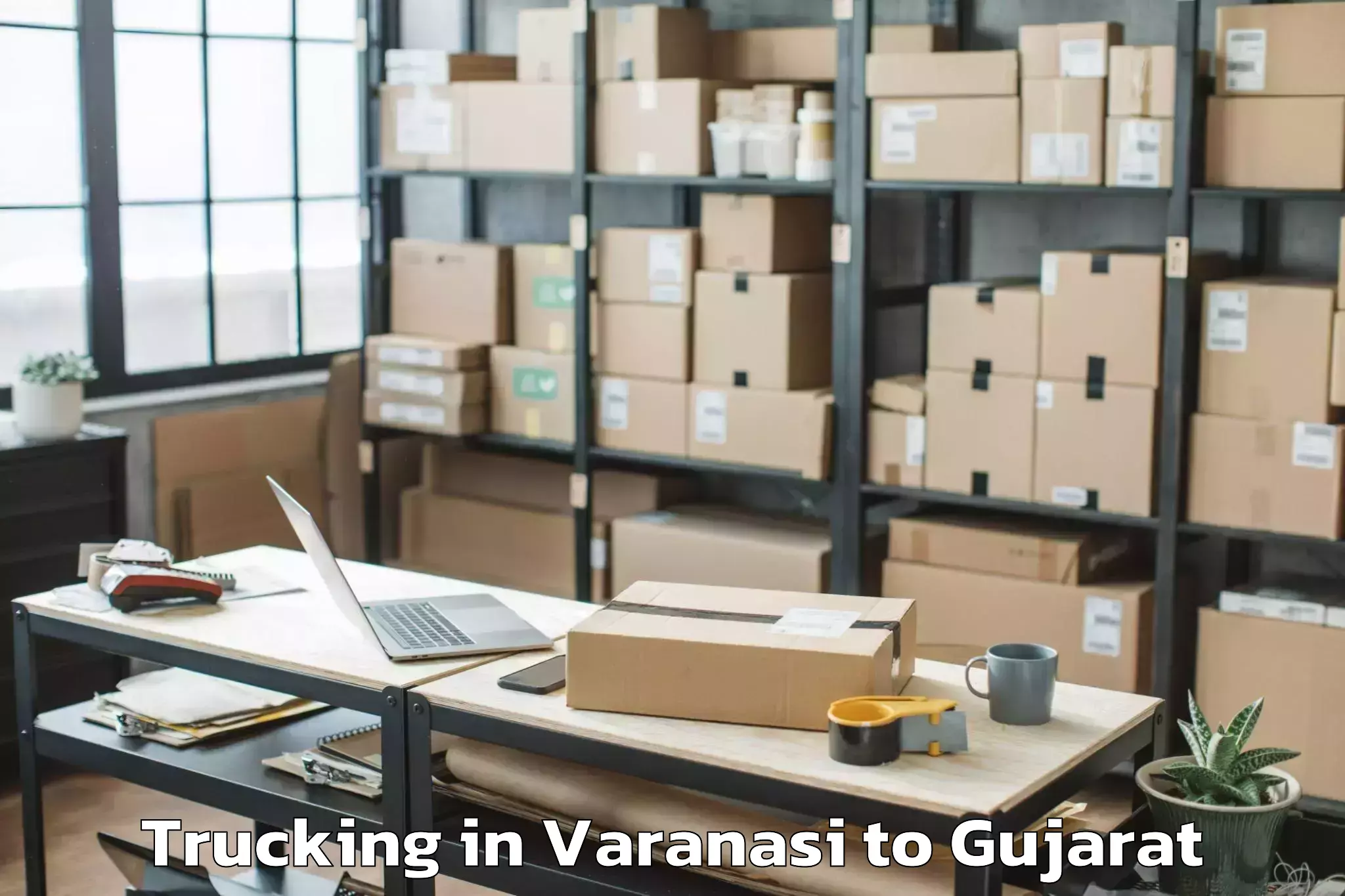 Book Varanasi to Jafrabad Trucking Online